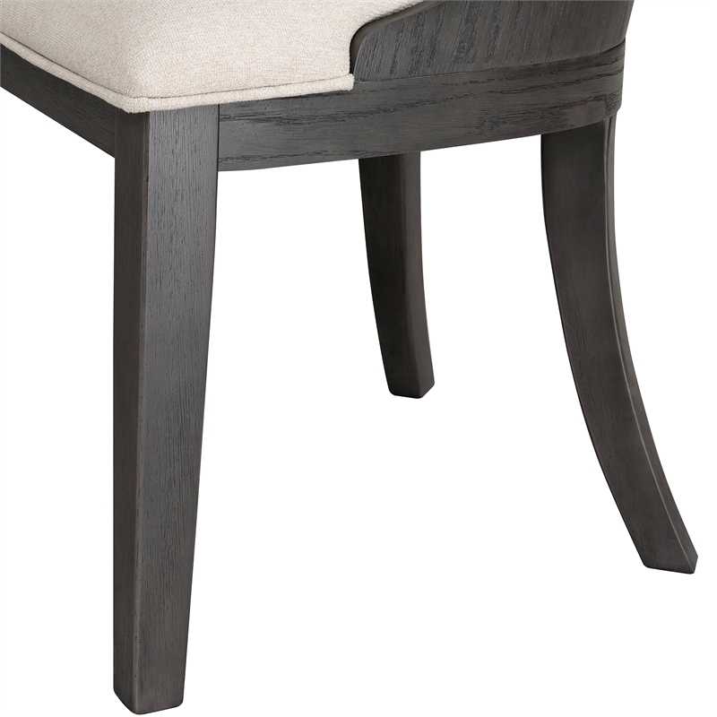 Furniture of America Lizena Solid Wood Side Chairs in Ash Gray (Set of 2)