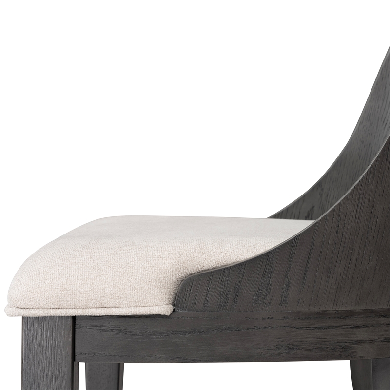 Furniture of America Lizena Solid Wood Side Chairs in Ash Gray (Set of 2)