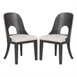 Furniture of America Lizena Solid Wood Side Chairs in Ash Gray (Set of 2)