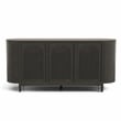 Furniture of America Lizena Solid Wood 2-Door Server in Ash Gray