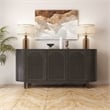 Furniture of America Lizena Solid Wood 2-Door Server in Ash Gray