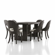 Furniture of America Lizena Solid Wood 7-Piece Dining Table Set in Ash Gray