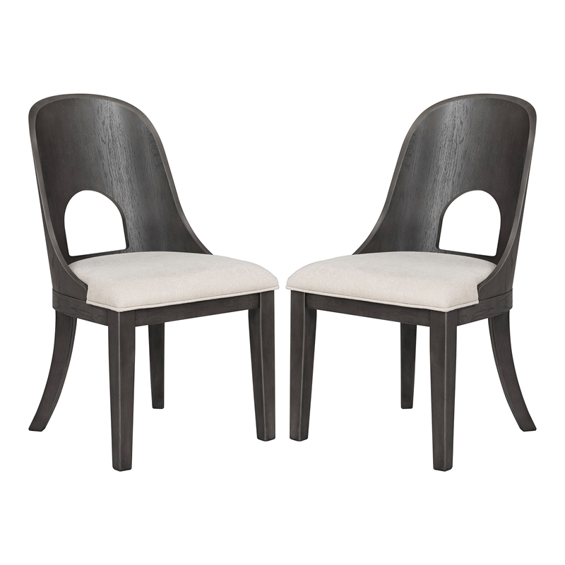 Furniture of America Lizena Solid Wood 7-Piece Dining Table Set in Ash Gray