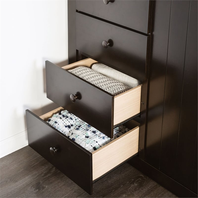 Furniture of America Lapard Solid Wood 4-Drawer Twin Bunk Bed in Espresso