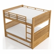 Furniture of America Sowon Solid Wood Storage Twin Bunk Bed in Light Oak