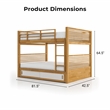 Furniture of America Sowon Solid Wood Storage Twin Bunk Bed in Light Oak