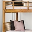 Furniture of America Sowon Solid Wood Storage Twin Bunk Bed in Light Oak
