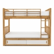 Furniture of America Sowon Solid Wood Storage Twin Bunk Bed in Light Oak