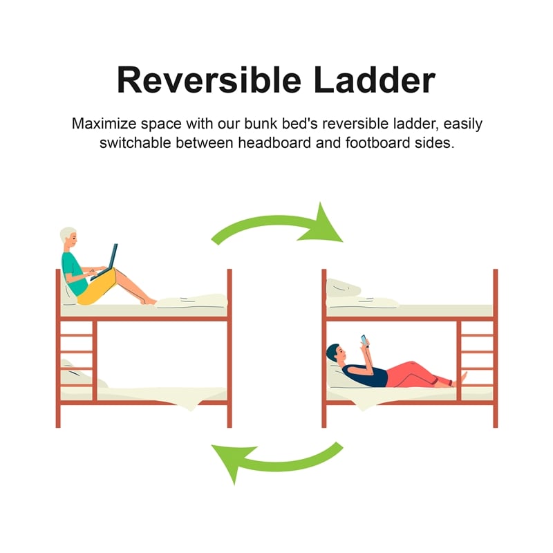 Furniture of America Lasha Solid Wood Twin over Full Bunk Bed in Charcoal Brown