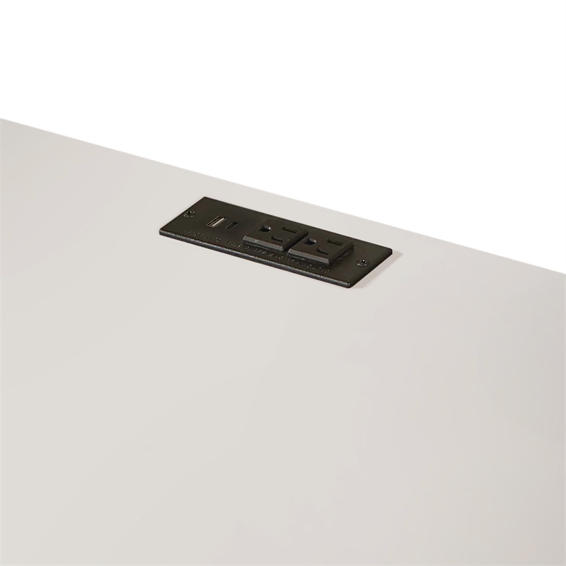 Furniture of America Yalle Solid Wood Twin Loft Bed with USBs in White