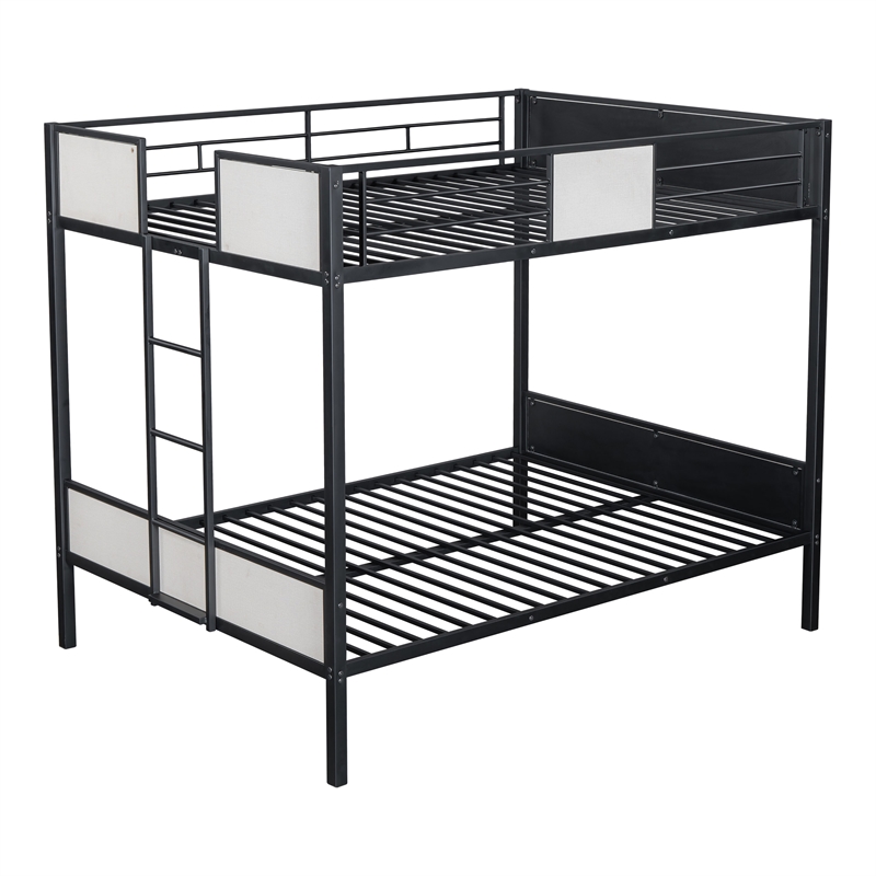 Furniture of America Anella Metal Full over Full Bunk Bed in Black