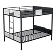 Furniture of America Anella Metal Full over Full Bunk Bed in Black