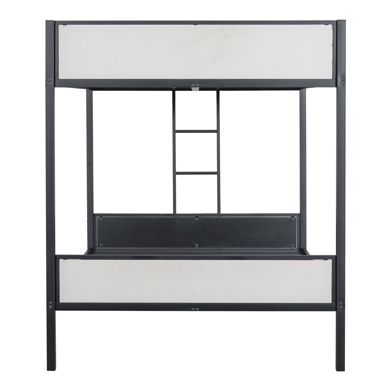 Furniture of America Anella Metal Full over Full Bunk Bed in Black