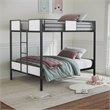 Furniture of America Anella Metal Full over Full Bunk Bed in Black
