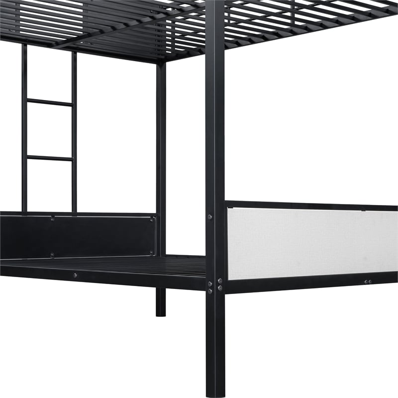 Furniture of America Anella Metal Full over Full Bunk Bed in Black