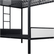 Furniture of America Anella Metal Full over Full Bunk Bed in Black