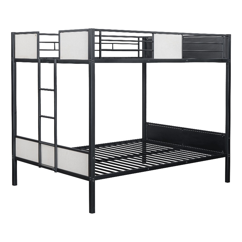 Furniture of America Anella Metal Full over Full Bunk Bed in Black