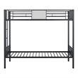 Furniture of America Anella Metal Twin over Twin Bunk Bed in Black