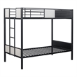 Furniture of America Anella Metal Twin over Twin Bunk Bed in Black