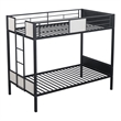 Furniture of America Anella Metal Twin over Twin Bunk Bed in Black
