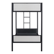 Furniture of America Anella Metal Twin over Twin Bunk Bed in Black