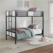 Furniture of America Anella Metal Twin over Twin Bunk Bed in Black