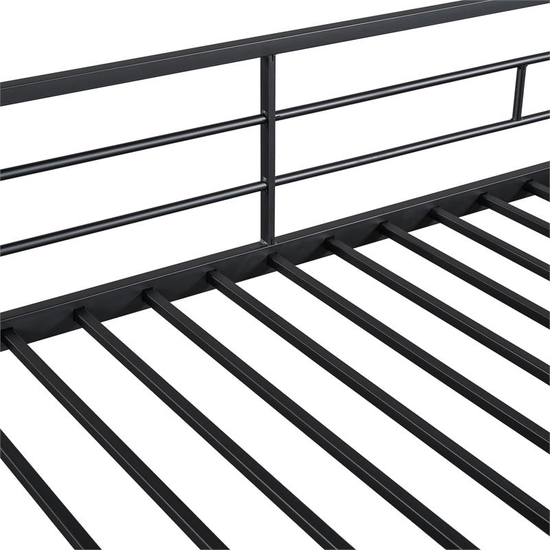 Furniture of America Anella Metal Twin over Twin Bunk Bed in Black