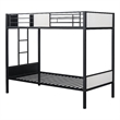 Furniture of America Anella Metal Twin over Twin Bunk Bed in Black