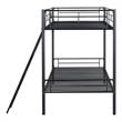 Furniture of America Damentes Metal Twin over Twin Bunk Bed in Black