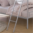 Furniture of America Damentes Metal Twin over Twin Bunk Bed in Silver
