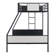Furniture of America Girgon Metal Two-tone Twin over Full Bunk Bed in Black