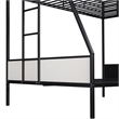 Furniture of America Girgon Metal Two-tone Twin over Full Bunk Bed in Black