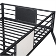 Furniture of America Girgon Metal Two-tone Twin over Full Bunk Bed in Black