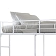 Furniture of America Jaron Metal Full Loft Bed with Attached Ladders in White