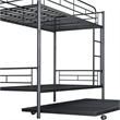 Furniture of America Kurin Metal Twin over Twin Bunk Bed with Trundle in Black