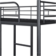 Furniture of America Kurin Metal Twin over Twin Bunk Bed with Trundle in Black