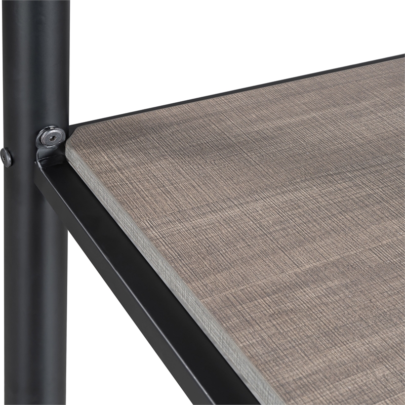 Furniture of America Spaco Metal Twin Loft Bed with Keyboard Tray in Black