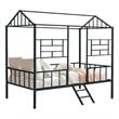 Furniture of America Natte Metal House Design Twin Loft Bed in Black