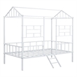 Furniture of America Natte Metal House Design Twin Loft Bed in White