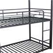 Furniture of America Wilsin Metal Triple Twin Bunk Bed with Ladders in Black