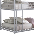 Furniture of America Wilsin Metal Triple Twin Bunk Bed with Ladders in Silver