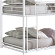 Furniture of America Wilsin Metal Triple Twin Bunk Bed with Ladders in White