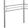 Furniture of America Irona Metal Twin Loft Bed with Angled Ladder in Silver