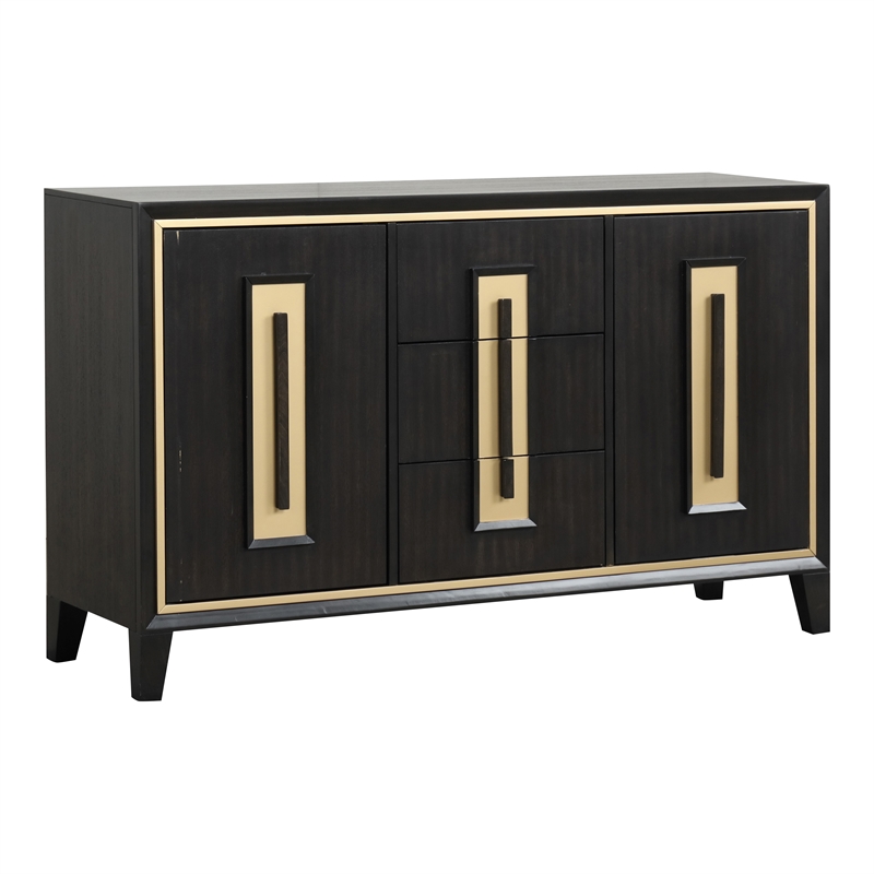 Furniture of America Allaway Wood 3-Drawer Server in Espresso