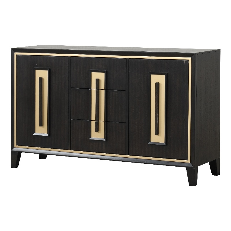 Furniture of America Allaway Wood 3-Drawer Server in Espresso