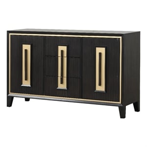 Furniture of America Allaway Wood 3-Drawer Server in Espresso