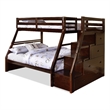 Furniture of America Ollenta Wood 4-Drawer Twin over Full Bunk Bed in Espresso