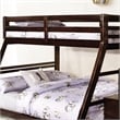 FOA Ollenta 2pc Espresso Wood 4-Drawer Twin over Full Bunk Bed with Trundle Set