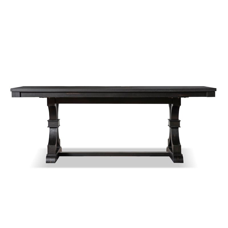 Furniture of America Kindrel Wood 7-Piece Dining Set in Black