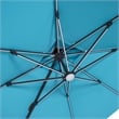 Furniture of America Monich Aluminum LED 10' Double Top Square Umbrella in Blue